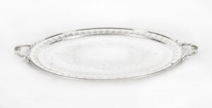 Antique Victorian Neo Classical Oval Silver Plated Tray William Hutton 19th C