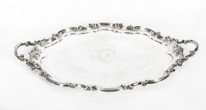 Antique Victorian Oval Silver Plated Tea Tray by Elkington  19th Century | Ref. no. 09767 | Regent Antiques
