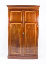Antique Mahogany Bow Fronted Two Door Wardrobe by Maple & Co c.1890 19th C | Ref. no. 09771 | Regent Antiques