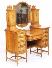 Antique Victorian English Satinwood & Tulipwood Inlaid Dressing Table  19th C | Ref. no. 09782b | Regent Antiques