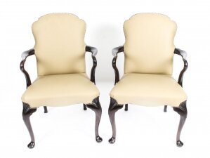 Antique Pair of  Queen Anne Revival Arm Chairs  Circa 1900 | Ref. no. 09783a | Regent Antiques