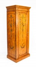 Antique English Victorian Satinwood Hand Painted Wardrobe C1880 19th Century | Ref. no. 09789 | Regent Antiques