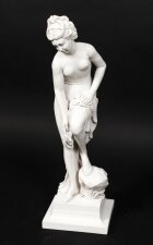 Vintage Composite Marble Sculpture Classical Maiden Late 20th C
