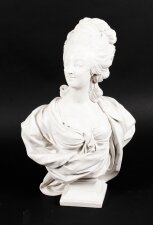 Vintage Sculpted Composite Marble Bust of Marie Antoinette late 20th Cent