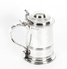 Antique English George III Silver Tankard Thomas Whipham & Charles Wright 1759