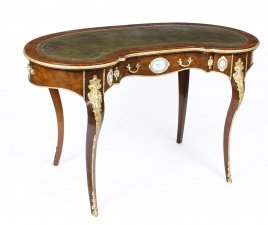 Antique Burr Walnut Kidney Writing Table Desk Bureau Plat  C1880 19th C | Ref. no. 09839 | Regent Antiques
