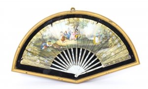 Antique French Framed Mother Pearl Hand-Painted Fan Late 18th Century | Ref. no. 09850 | Regent Antiques