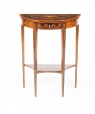 Antique Regency Revival Marquetry Demi Lune Console Table  19th C | Ref. no. 09852 | Regent Antiques