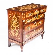 Antique Dutch Marquetry Figured Mahogany Chest of Drawers c.1850 19th C | Ref. no. 09855 | Regent Antiques