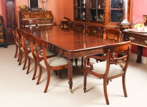 Antique Regency Dining Table Manner of Gillows 19th C & 10 chairs | Ref. no. 09870a | Regent Antiques