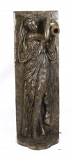 Vintage Large Bronze Statue Fountain of Classical Lady with Amphora Late 20th C