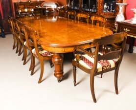 Antique Pollard Oak Victorian Extending Dining Table 19th C & 10 Chairs | Ref. no. 09898a | Regent Antiques