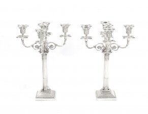 Antique Pair Sterling Silver Five Light Candelabra by Charles Boyton 1890 19th C | Ref. no. 09935 | Regent Antiques