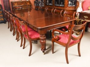 Antique William IV Mahogany Dining Table 19th C  & 12 Swag Back Dining Chairs | Ref. no. 09951a | Regent Antiques