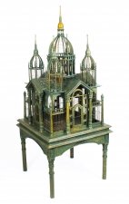 Vintage Monumental Mahogany Sacre Coeur Cathedral Bird Cage on Stand 20th C | Ref. no. 09973 | Regent Antiques