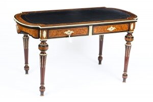 Antique Burr Walnut & Ebonised Ormolu Mounted Writing Table Desk c.1870 19th C | Ref. no. 09981 | Regent Antiques
