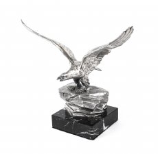 Antique Victorian Silver Plated Sculpture Bald Eagle Marble Base c1880 19th C | Ref. no. A1001 | Regent Antiques