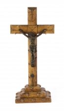 Antique French Dark Patinated Altar Corpus Christi Hardwood Cross & Base  C1900 | Ref. no. A1028 | Regent Antiques
