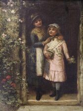 Antique Oil Painting Jane Maria Bowkett  "Ready for School"  1837-1891 | Ref. no. A1029 | Regent Antiques
