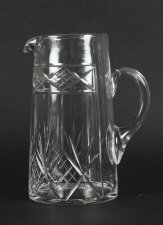 Antique Edwardian Cut Crystal Cocktail Jug Pitcher C1900 20th Century
