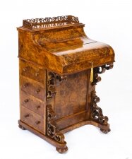 Antique Victorian Burr Walnut Pop Up Davenport Desk c.1860 | Ref. no. A1109 | Regent Antiques