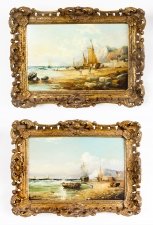 Antique Pair  Seascape Paintings by John James Wilson 19th Century | Ref. no. A1126 | Regent Antiques