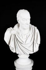 Vintage Marble Bust Roman Statesman Julius Caesar 20th C