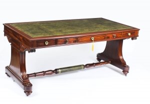 Antique Victorian Flame Mahogany Writing Library Centre Table 19th C | Ref. no. A1191 | Regent Antiques
