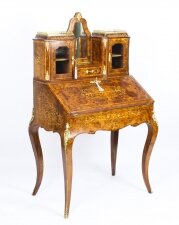 Antique Victorian Burr Walnut Marquetry & Ormolu Bonheur de Jour Bureau  19th C | Ref. no. A1208 | Regent Antiques