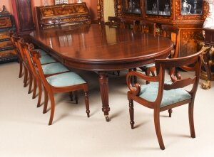 Antique Dining Table by Edwards & Roberts 19th C & 10 bar back dining  chairs | Ref. no. A1220a | Regent Antiques