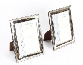 Two silver mounted rectangular photo frames by Carr\