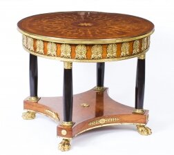 Meuble Francais marquetry inlaid circular occasional table 20th Century | Ref. no. A1232 | Regent Antiques