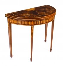 Antique Half Moon Marquetry  Card Console Table c.1870 19th Century | Ref. no. A1311 | Regent Antiques