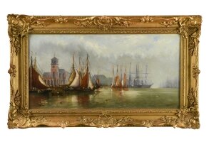Antique Oil on Canvas Seascape Painting Gustave De Bréanski   19th Century | Ref. no. A1340 | Regent Antiques
