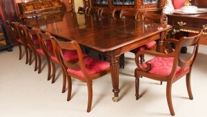 Antique Regency Flame Mahogany Dining Table & 12 chairs 19th C | Ref. no. A1344a | Regent Antiques