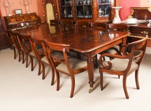 Antique Regency  Dining Table & 12 bar back chairs 19th C | Ref. no. A1344b | Regent Antiques