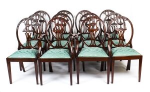 Antique Set 12 Hepplewhite Mahogany Dining Chairs 19th Century | Ref. no. A1355 | Regent Antiques
