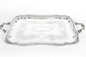 Antique Large Victorian Silver Plated Twin Handled Tray 1880 19th Century | Ref. no. A1391 | Regent Antiques