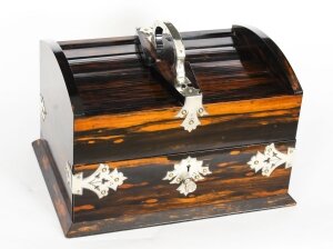 Antique Victorian Coromandel Silver Mounted Cigar Humidor 1899  19th C | Ref. no. A1438 | Regent Antiques