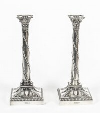 Antique Pair Sterling Silver Candlesticks Walker and Hall 1900 | Ref. no. A1441 | Regent Antiques