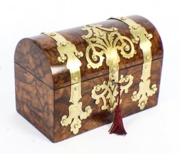Antique Burr  Walnut Cut  Brass Mounted Stationery Box c1860  19th C | Ref. no. A1467 | Regent Antiques