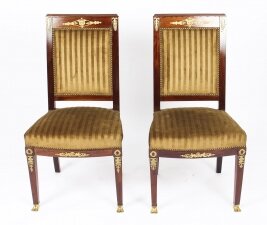 Antique Pair Empire Ormolu Mounted  Side Chairs  C1880 | Ref. no. A1470c | Regent Antiques