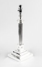 Antique Victorian Silver Plated Doric Column Table Lamp 19th C | Ref. no. A1516b | Regent Antiques