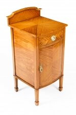 Antique Satinwood & Inlaid Bedside Cabinet 19th Century
