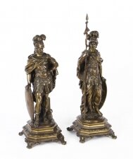 Antique Pair of French Bronzes of Mars and Minerva C1850 19th C | Ref. no. A1565 | Regent Antiques