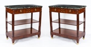 Antique Pair French Burr Walnut Empire Pier Cabinets / Serving Tables 19th C | Ref. no. A1594 | Regent Antiques