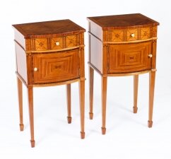 Antique Pair French  Maple & Co Satinwood Bedside Cabinets 19th C | Ref. no. A1601 | Regent Antiques