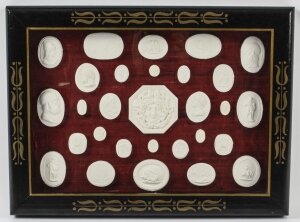 Framed Collection 29 Grand Tour Plaster Intaglios 20th Century | Ref. no. A1613 | Regent Antiques