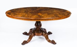 Antique Victorian Burr Walnut Oval Loo Table 19th Century | Ref. no. A1615 | Regent Antiques