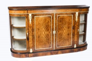 Antique Victorian Walnut Marquetry Inlaid 4 Door Credenza c.1880 19th C | Ref. no. A1635 | Regent Antiques